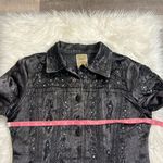 Vintage Flashback embellished jacket with embroidery beading crochet sheen M Black Size M Photo 4