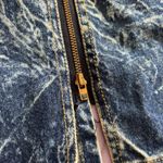 Vintage 80s Gazoz Denim Skirt Size 28 Acid Wash Zipper Pockets Belt Loops Blue Photo 2