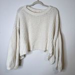 Anthropologie Moth Cream White Cropped Sweater Photo 3