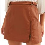Free People NWT  Midnight Magic Faux Leather Miniskirt 12 Photo 1
