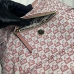 Juicy Couture  Y2K Pink Monogram Backpack with Gold Heart Clasp Photo 6
