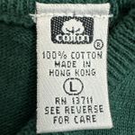 Amanda Smith  Ribbed Green Cotton Sweater w/‎ Fitted Waist & Sleeves [Size Large] Photo 2