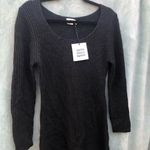 Somedays Lovin  Mist Rib Knit Dress Charcoal NWT Photo 4