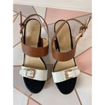 Liz Claiborne Women's Marley Cognac Multi Espadrille Wedge Strap Sandals Sz 8.5 Photo 1