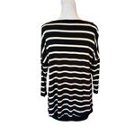 Joseph Ribkoff  Black and Beige Striped Layered 3/4 Sleeve Top Womens Size 8 Photo 2