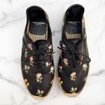 Saint Laurent Grunge floral-print leather lace-up espadrille sneaker size 36.5 Photo 7