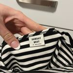 Aritzia  Sunday Best Black & White Stripe Bodysuit Photo 3