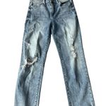 Vervet Flying Monkey Style Y3573 High Rise Straight Leg Ankle Jeans Distressed Size 27 Photo 0