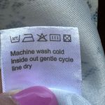 Papa Vancouver Blues White Lace /Sheer V Neck Floral Design Blouse Sz XL Blue Photo 8