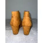 Attention Women's  Brown Suede Wedge Ankle Boots Size 8 Photo 3