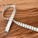 Motel White Grommet Belt Photo 0
