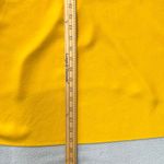 ZARA Mustard Yellow Blouse Women's Large Draped V-Neck Hi-Low Hem Relaxed Photo 6