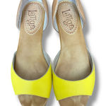 Latigo  Mollee Yellow Leather D’Orsay Flat Sandals Women’s 8 Open Toe Photo 0