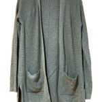 Alya Long Gray Cardigan Sweater Small Photo 0