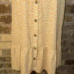 Yellow patterned lightweight mini dress Yellow Photo 1