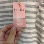 Serra NWT  Aldi women’s striped fleece lined t-shirt dress gray/white XL Photo 1