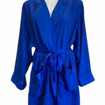 Victoria's Secret VICTORIA’S SECRET Vintage Gold Label Semi Sheer Royal Blue Kimono Robe Size S Photo 0