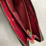 Coach Disney Accordion Wallet Black Mickey Mouse Zip Around Classic Logo *Flaw Photo 9