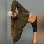 Joah Brown  Drawcord Cropped Crew Sweatshirt Photo 3