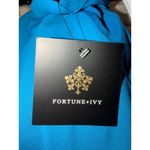 Fortune + Ivy  Blue Button-Front Short Sleeve Blouse – Size L NWT Photo 3