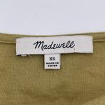 Madewell Linen-Blend Button Henley Slouch Shirt Olive Green MD130 Womens Size XS Photo 5