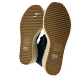 Eileen Fisher  Willow Espadrille Wedge Sandal Black Leather‎ Size 6 Photo 7