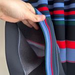 ZARA  Woman Striped Pleated Knee Length Skirt, Small, NWT, Black/Blue/Red/Green Photo 8