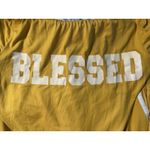 Orange Kiss  Tunic T Shirt Long Sleeve Yellow Hoodie “Blessed” Sz 1X Loungewear Photo 1