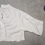 Bryn Walker Ivory Short Sleeve Tencel Open Crop Jacket Size Unknown Minimalist Photo 5