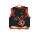 Harley Davidson Full Zip Top Women L Black/Orange 2005 Festival Moto Biker VTG Photo 6