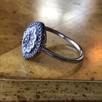 Natural Green Diamond Accent Sterling Silver Ring Size 8 Photo 6