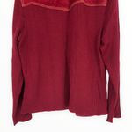 Coldwater Creek Rust Western Suede Knit Sweater Jacket Long Sleeve NWT size 16 Photo 4