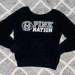 PINK - Victoria's Secret Black VS Sweatshirt  Photo 0