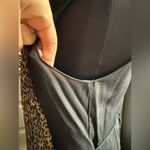 Vintage Dawn Joy Fashions sleeveless leopard print dress with scarf, size 14 Green Photo 9