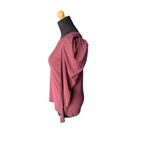 Nation Ltd  Romy Long Puff Sleeve in Garnet Burgundy Dark Romantic Small Photo 6