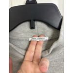 ZARA  Gray Ruffle Front Mock Neck Sweatshirt Size Small Pocket Coquette Casual Photo 3