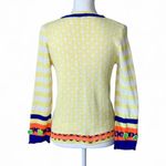 Colorful Striped Sweater Cardigan Yellow Photo 1