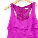 Shoshanna | April Tiered Crepe de Chine Shift Tank Dress in Orchid Sz. 4 Photo 2