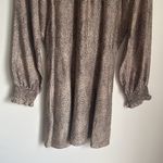 Anthropologie NEW Caballero Anthro High Neck Long Sleeve Micro Dot Silk Dress Medium Photo 3