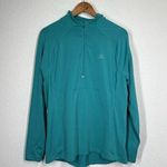 L.L.Bean Womens 1/2 Zip Pullover Top XL Regular Misses Long Sleeves Teal Photo 0