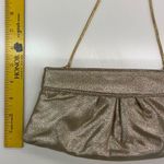 Steve Madden Small Shiny Metallic Gold Leather Frame Clutch Purse Photo 8