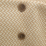 ANINE BING Oversized Fishbone Blazer Tan/White Herringbone Print Size Large Photo 4