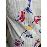 Blouse kitten bow watercolor floral pattern yellow red Blue Size L Photo 7