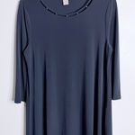 Chico's Chico’s Navy Tunic 3/4 Sleeves Medium Chico’s 1 Stretch Dressy Casual Flowy Photo 0