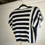 Theory Striped Short Sleeve Sweater Photo 7