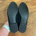 NWOB David Tate Nicole Cap Toe‎ Flat Black Suede Patient Leather size 5.5M Photo 4