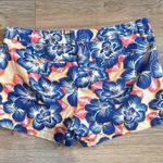 STYLUS Tropical Floral Print Shorts Size 10 Blue Photo 1