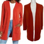 Madewell  Sweater Cardigan Kent in Coziest Yarn Wool Alpaca Blend Dark Orange XS Photo 1
