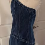 Anthropologie Anthro Forever That Girl Camila One-Shoulder Denim Midi Dress Photo 6