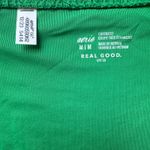 Aerie  sz L top M bottom Green Ribbed Drawstring Bikini Set Adjustable‎ Tie Swim Photo 5